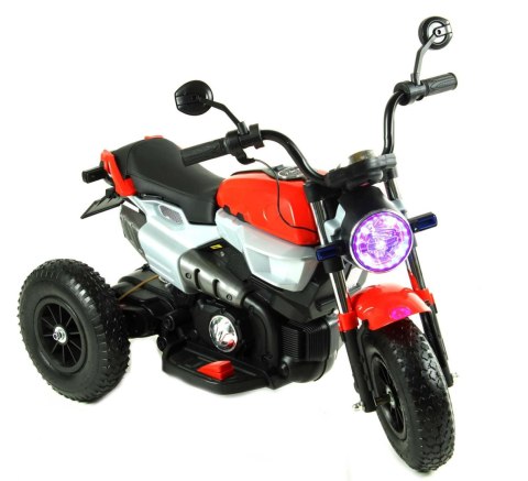 Motor na akumulator pompowane koła skóra manetka MOTO-L-6-AIR-CZERWONY