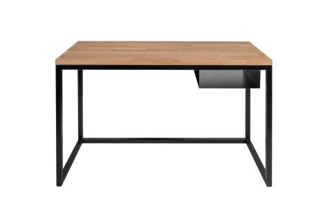 Biurko loftowe stal Livio czarne 120cm x 50cm dąb