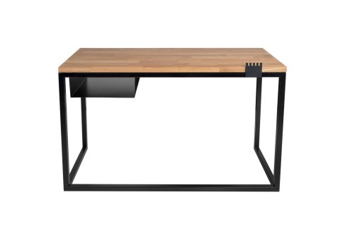 Biurko loftowe stal Livio czarne 120cm x 50cm dąb