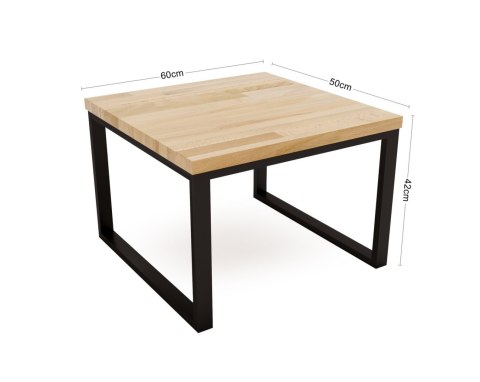 Stolik kawowy Arco czarny 60cm x 50cm dąb