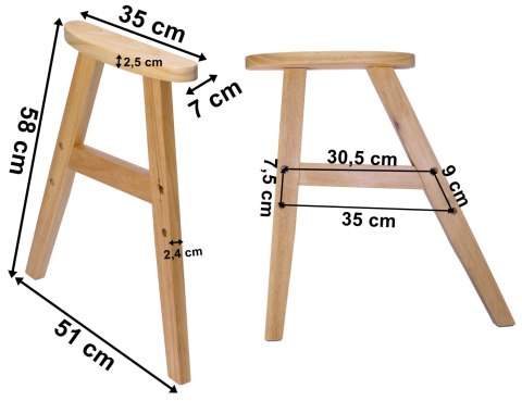 Nogi do fotela drewniane komplet stelaż