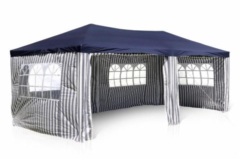 Namiot ogrodowy 3×6 m - niebiesko-biały, skład