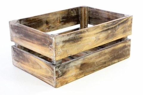 Drewniane pudełko VINTAGE DIVERO brązowe - 51 x 36 x 23 cm