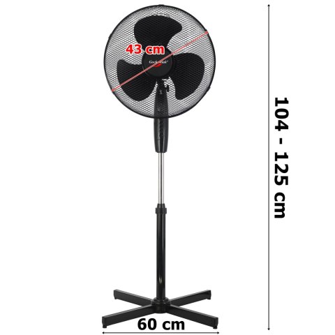 Wentylator podłogowy stojący KOUD 125 cm czarny