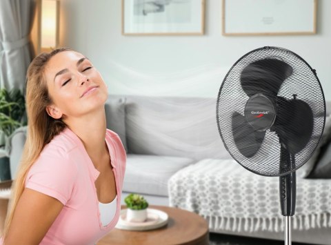 Wentylator podłogowy stojący KOUD 125 cm czarny