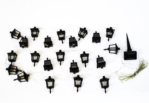 Łańcuch lamp ogrodowych solarny Garth - latarnie 24 diod LED