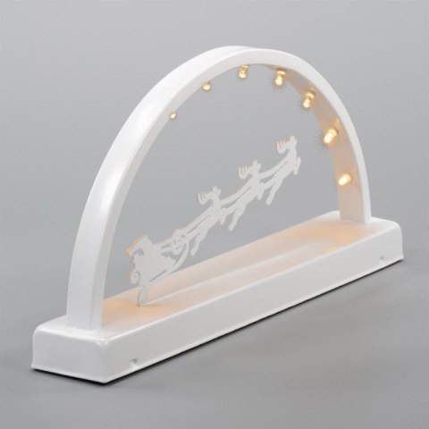 Metalowy łuk świetlny, ciepła biel, 10 diod LED, wyłącznik c
