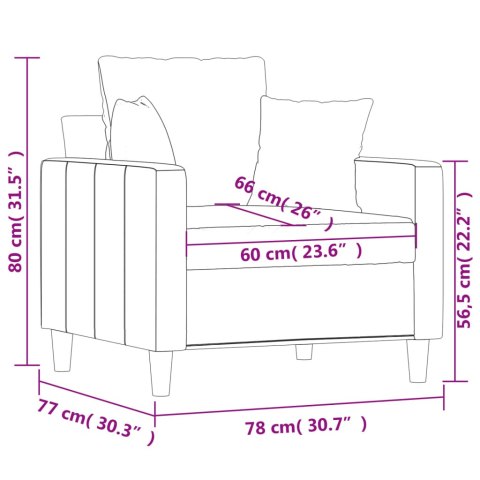 Fotel, żółty, 60 cm, obity aksamitem