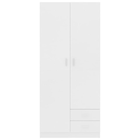 Szafa, biała, 80x52x180 cm, materiał drewnopochodny