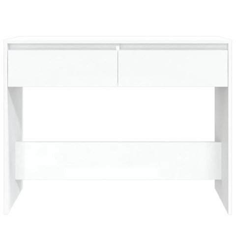 Stolik konsolowy, biały 100x35x76,5 cm, materiał drewnopochodny