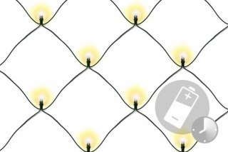 Świąteczna LED świetlna sieć-1,5x1,5 m,100 diod, ciepła biel