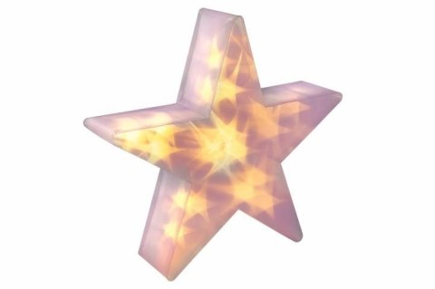 Świąteczna gwiazda z efektem 3D - 35 cm, 20 LED, ciepła biel