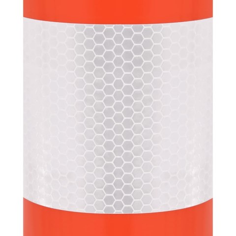 Słupki drogowe, 10 szt., z łańcuchem, 75 cm, PE