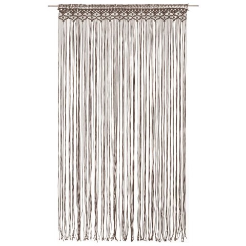 Zasłona z makramy, kolor taupe, 140 x 240 cm, bawełna
