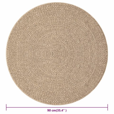 Dywan ZIZUR, 90 cm, stylizowany na jutowy
