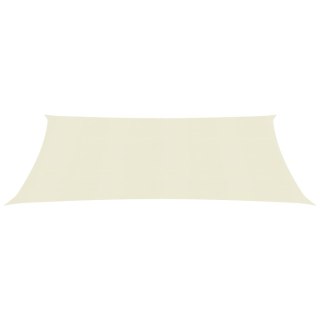 Żagiel przeciwsłoneczny, 160 g/m², kremowy, 3x5 m, HDPE