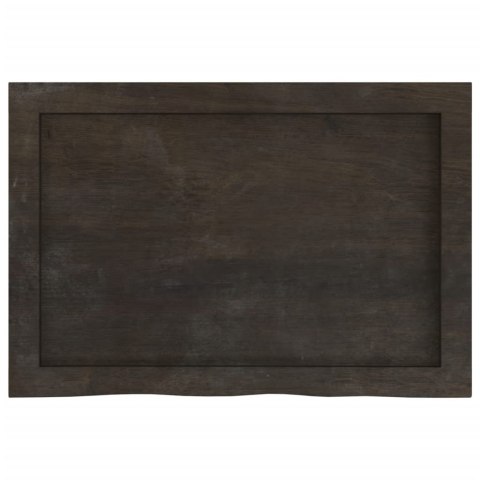 Półka, ciemnobrązowa, 60x40x(2-4) cm, wykończone drewno dębowe