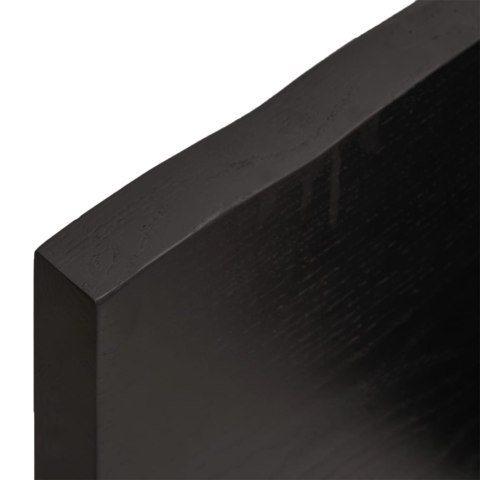 Półka, ciemnobrązowa, 60x40x(2-4) cm, wykończone drewno dębowe