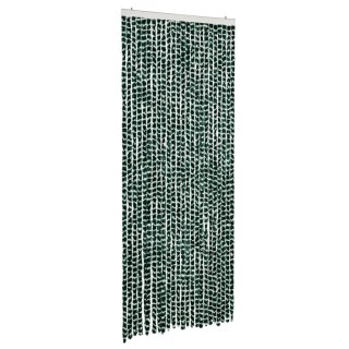 Zasłona przeciwko owadom, zielono-biała, 100x200 cm, szenil