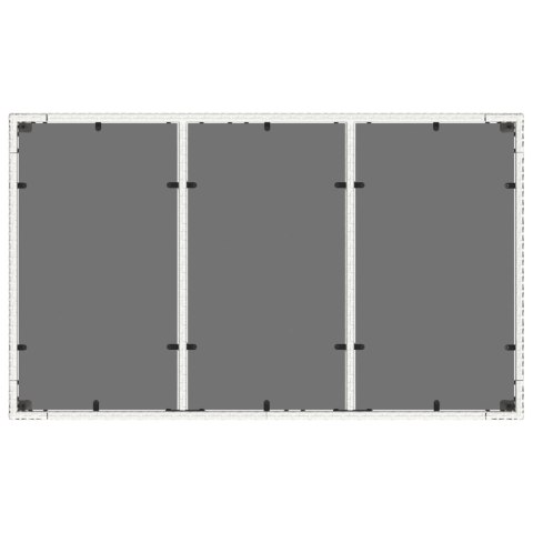 Stół ogrodowy ze szklanym blatem, biały, 150x90x75 cm rattan PE