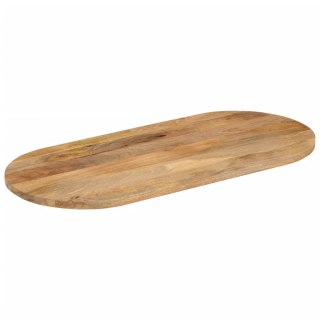 Blat stołu, 120x50x2,5 cm, owalny, lite drewno mango