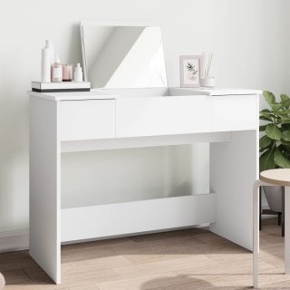 Toaletka z lustrem, biała, 100x45x76 cm