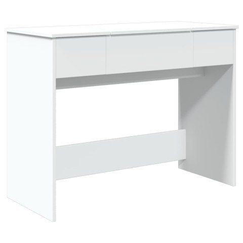 Toaletka z lustrem, biała, 100x45x76 cm