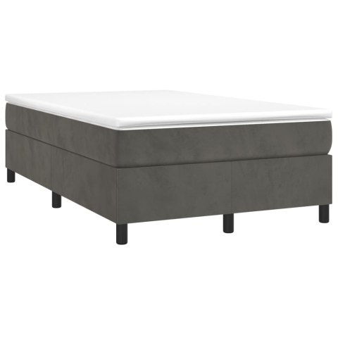 Rama łóżka, ciemnoszara, tapicerowana aksamitem, 120 x 200 cm