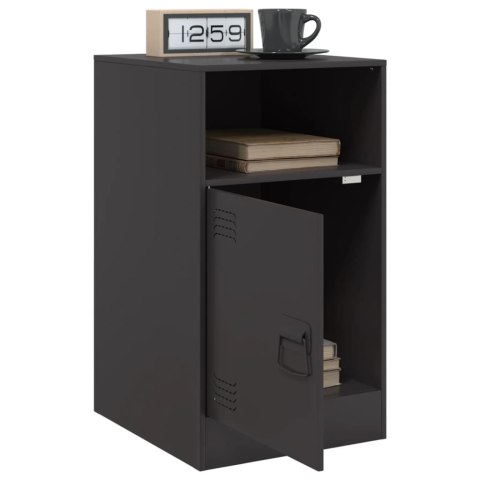 Szafka nocna, czarna, 34,5x39x62 cm, stal