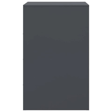 Szafki nocne, 2 szt., antracytowe, 34,5x39x62 cm, stal