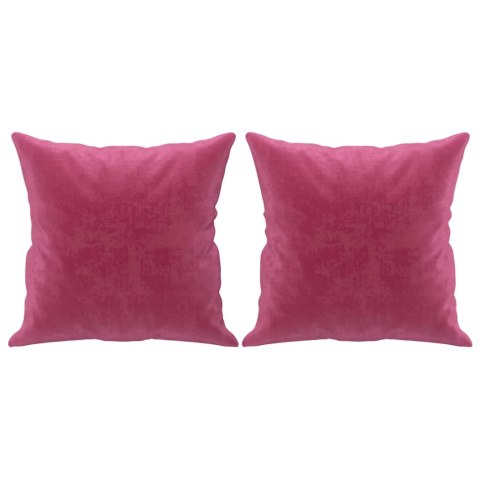 2-osobowa sofa z poduszkami, winna czerwień, 120 cm, aksamit