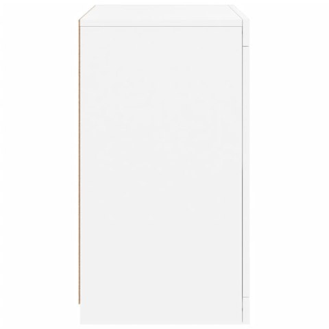 Szafki z LED, 2 szt., białe, materiał drewnopochodny