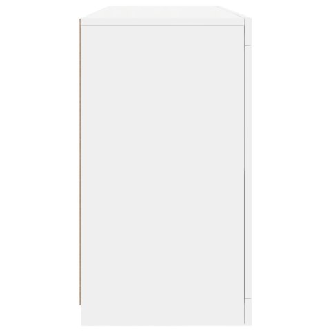 Szafka z oświetleniem LED, biała, 142,5x37x67 cm