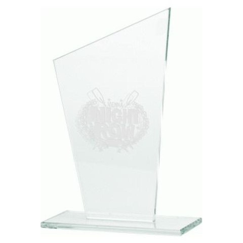 Trofeum szklane grawerowane