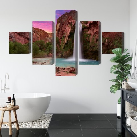 Obraz Wieloczęściowy Wodospady Havasupai
