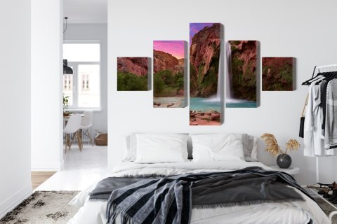 Obraz Wieloczęściowy Wodospady Havasupai