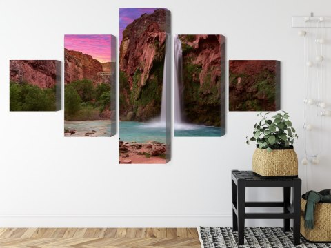Obraz Wieloczęściowy Wodospady Havasupai