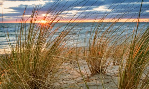 Obraz Wieloczęściowy Wschód Słońca Na Plaży Rugii