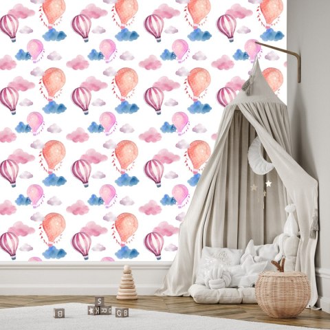 Tapeta Balony Na Tle Kolorowych Chmur