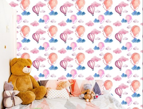 Tapeta Balony Na Tle Kolorowych Chmur
