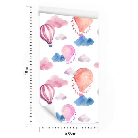 Tapeta Balony Na Tle Kolorowych Chmur