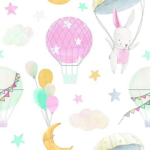 Tapeta Balony Na Tle Kolorowych Gwiazdek