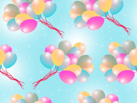 Tapeta Balony Na Tle Kropek