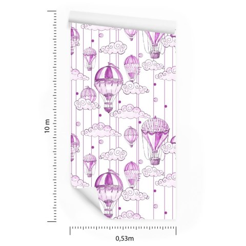 Tapeta Balony W Odcieniach Fioletu