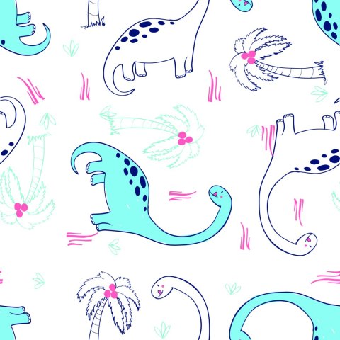 Tapeta Dinozaury I Palmy