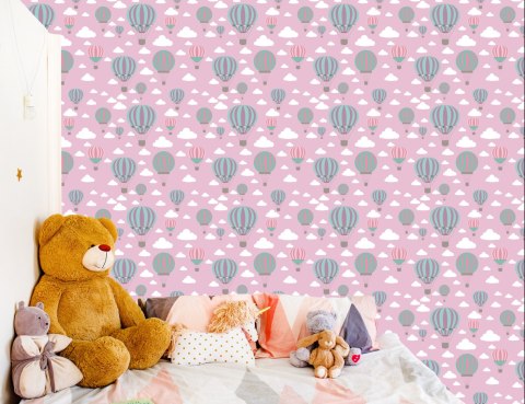 Tapeta Kolorowe Balony W Chmurach