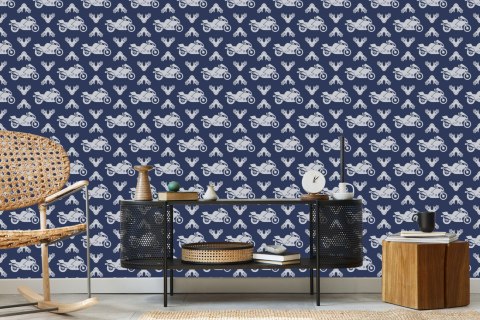 Tapeta Motocykle Z Nowoczesnymi Ornamentami