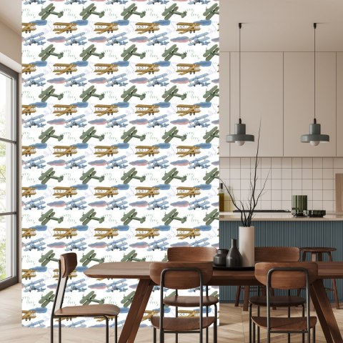 Tapeta Samoloty Retro Z Chmurami