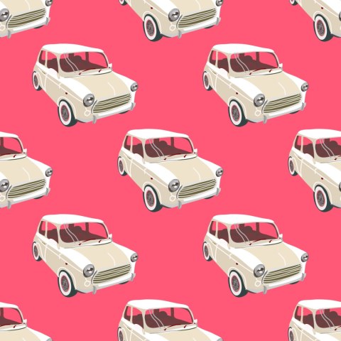 Tapeta Dla Dzieci - Kultowe Auta W Stylu Retro