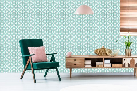 Tapeta Klasyczne Delikatne Liście W Stylu Retro